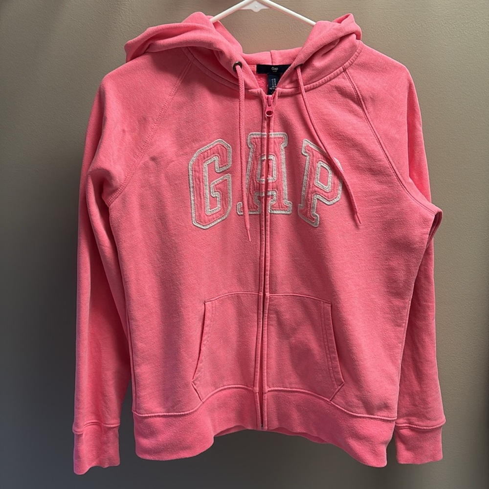 GAP Coral Pink Zip-Up Hoodie